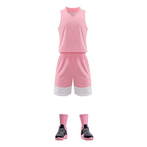 Maillot de basket-ball réversible bleu et blanc, vente en gros OEM, best-seller, tissu doux et respirant de haute qualité - Product Image 2