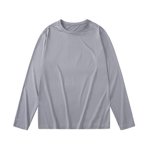T-shirts unisexes personnalisés à manches longues en coton pour hommes, coupe ample, col rond, streetwear, tissu doux, automne-hiver - Product Image 4
