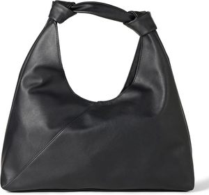 Bolso Hobo de Cuero Genuino Minimalista de la Mejor Calidad para Mujer, con una Sola Correa, Parte Superior Abierta, Gran Capacidad, para Uso Diario, Color Negro, de la India - Product Image 4