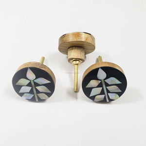 Elegant Mother of Pearl Door Knob with Square Brass Handle Vintage Style Decorative <b>Hardware</b> for Interior Doors - Product Image 6