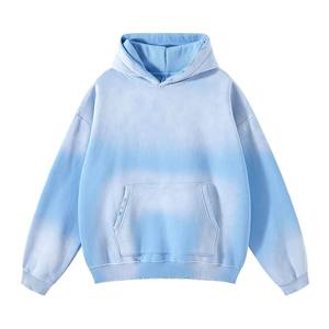Sudadera con Capucha Unisex Extra Grande, Tie-Dye con Degradado de Color, Felpa Francesa, Diseño Casual con Bolsillos, Tejido de Punto para Otoño, Manga Larga - Product Image 6