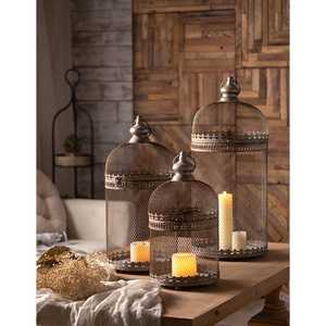 Vintage Metal <b>Candle</b> <b>Holder</b> <b>Lantern</b> Decorative Hollow <b>Candle</b> Stand For Home Wedding Party Table Garden Decoration - Product Image 1