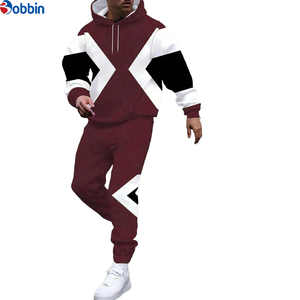 Conjunto Deportivo Personalizado para Hombre, Estilo Casual, Estampado, Transpirable, con Múltiples Bolsillos, Sudadera con Cremallera y Pantalones Deportivos, 2 Piezas - Product Image 3