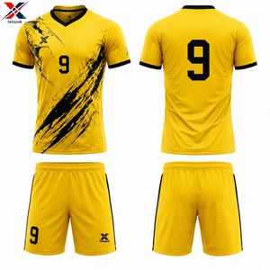 Ensemble de maillots de football sublimés à col en V, manches courtes, uniforme de joueur, polyester à séchage rapide, pour adulte, unisexe, toutes saisons, tenue d'équipe - Product Image 3