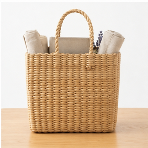 Sac à main tissé en jacinthe d'eau KOTTRAVAI, sac de plage naturel, écologique, pour les voyages quotidiens, en provenance du Tamil Nadu - Product Image 4