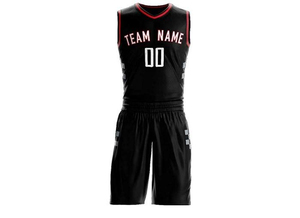 New Design Basketball Uniforms Hot Selling Basketball Wear <b>Kids</b> Quick Dry Sublimated Basketball Uniform Set - Product Image 5