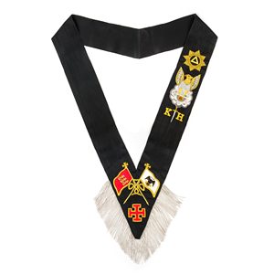 Ensemble de Cérémonie Maçonnique du Rite Écossais 30e Degré : Collier, Écharpe et Bijou d'Officier pour Réunions Maçonniques - Product Image 2