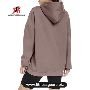 เสื้อฮู้ดโอเวอร์ไซส์สำหรับผู้หญิง ปี 2026 สีพื้น ผ้าฝ้ายขนแกะ แขนยาว ระบายอากาศได้ดี เหมาะสำหรับใส่ในฤดูใบไม้ร่วง - Product Image 2