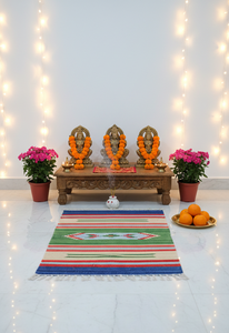 Tapis et ensembles de tapis modernes lavables faits à la main en coton pelucheux, à motifs floraux, réversibles et pliables pour la maison, la chambre, le salon et les voyages - Product Image 3