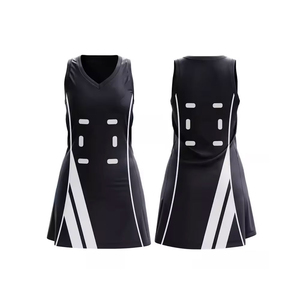 Vestidos de Netball Negros para Mujer, Último Diseño Personalizado, Uniformes de Netball de Alta Calidad, Ropa Deportiva, Uniforme de Netball OEM - Product Image 3