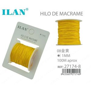 Filo per Macramè Iln 1Mm Giallo 100M Circa per Artigianato - Product Image 1