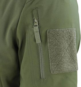 Chaqueta de Forro Polar Beige para Hombre, Cortavientos, con Cierre de Cremallera, Color Sólido, para Otoño, Informal, para Exteriores, con Cuello Alto, de Poliéster, Hecha en Pak - Product Image 5