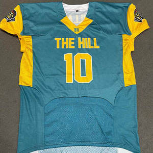 เสื้อฟุตบอลอเมริกันแบบซับลิเมชั่น The Hill แขนสั้น ผ้าตาข่าย ชุดกีฬา ทรงปกติ สำหรับฝึกซ้อม - Product Image 1