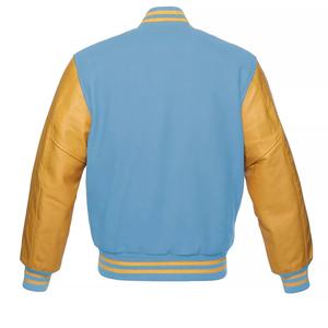 เสื้อแจ็คเก็ต Letterman Varsity แบบมีโลโก้สั่งทำได้ ไซส์ใหญ่ ทรงบอมเบอร์ ติดกระดุม แขนผ้าฟลีซ สำหรับฤดูหนาว แห้งเร็ว ระบายอากาศได้ดี - Product Image 4