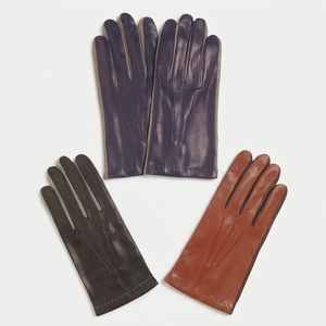New Winter Leather Gloves for Men Touch Screen Warm Outdoor Wrist-Length Needle Detection Business Casual <b>Washed</b> - Product Image 2