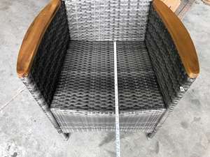 PLWICKER Juego de Comedor Plegable de Ratán para Exteriores, Diseño Moderno, Resistente a la Intemperie, 7 Piezas, No Apilable - Product Image 6