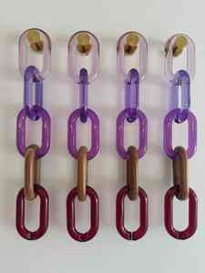 Cadena Larga de Resina, Estilo Moderno, Mezcla de Colores, Punk, Hueca, Grande, Gruesa, de Varias Piezas, Decoración para el Hogar, Hecha a Mano - Product Image 3