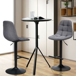 Tabourets de bar pivotants à 360 degrés de style ferme moderne avec repose-pieds en cuir véritable et hauteur réglable - Product Image 2
