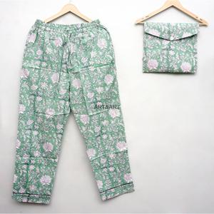 Conjunto de Pijamas Ecológicos con Estampado Floral 100% Algodón, Manga Larga, Ropa de Dormir Informal para Primavera/Verano - Product Image 6