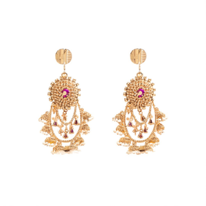 Matilu Fashion Chandelier Earrings Big Stud Design - Product Image 2
