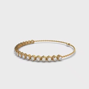 Classic Tennis <b>Bracelet</b> Diamond Moissanite Tennis <b>Bracelet</b> 14k Dainty Gold Diamond <b>Bracelet</b> Jewelry Perfect Gift - Product Image 2