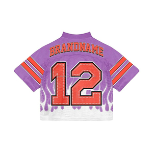 Unisex Custom American Football Jersey Breathable Cotton <b>Polyester</b> Short Sleeve Factory Customizable <b>T</b> <b>Shirt</b> - Product Image 2