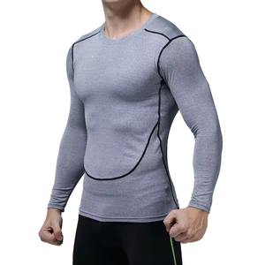 T-shirt de sport pour homme personnalisé en gros, à manches longues, respirant, anti-UV, écologique, pour la course et la gym, avec évacuation de l'humidité - Product Image 5