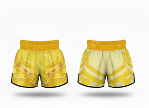 Shorts de Muay Thai pour hommes, design brodé personnalisé tendance, satin polyester, shorts de combat MMA, shorts d'entraînement de kickboxing - Product Image 3