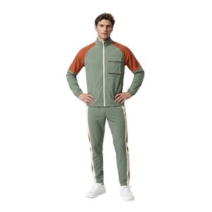 Custom Gym <b>Track</b> Suit <b>for</b> <b>Men</b> Polyester Spandex Athletic Training Set with Full Zip <b>Jacket</b> and Sport Pants - Product Image 1