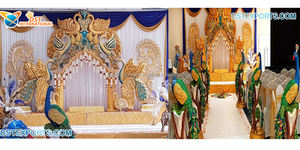 Fabuloso Mandap de Boda al Aire Libre con Elefantes Tallados, Magnífico Conjunto de Mandapam de Boda con Elefantes Tallados, Compra una Configuración de Pilares Estilo Hathi en EE. UU. - Product Image 2