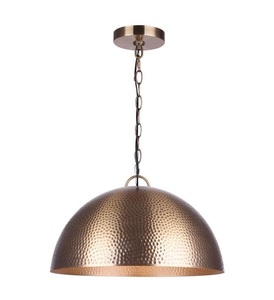 Lámpara Colgante Moderna de Latón, Estilo Nórdico, Industrial, de Techo, con Estructura de Madera y Metal Martillado - Product Image 2