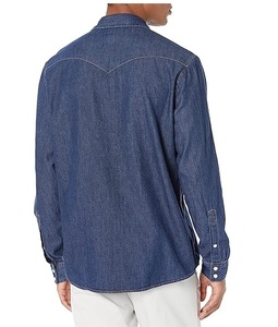 Camisas de Mezclilla de Manga Larga de Alta Calidad al por Mayor para Hombre con Bolsillos en el Pecho, Camisas de Mezclilla Transpirables - Product Image 4