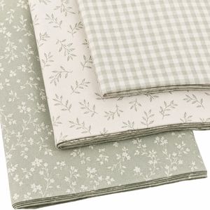 Tela de Poliéster/Algodón Teñida con Hilo, Estampado de Rosas Estilo Jardín, para Confección de Prendas, Sofás y Cortinas - Product Image 5