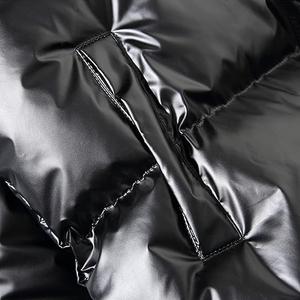 Jackets Custom Grey Hooded Lightweight Wholesale Bubble Filled Quilted Polyester Logo Patch Puffer Jacket for Man - Product Image 6