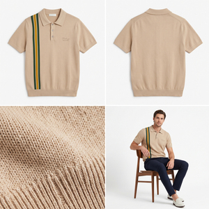 Maßgeschneidertes Luxus-Herrenhemd aus Canvas mit Spandex/Baumwolle, Einfarbiger Kragen, Premium Weich Atmungsaktiv Lässig Kurzarm Sommer-Hemd - Product Image 5
