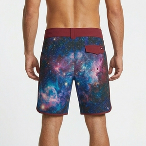 <b>Men's</b> Summer Casual Beach Board Shorts Quick Drying Black Canvas <b>Trunks</b> Elastic Drawstring Breathable Mid-Waist Short Trousers - Product Image 4