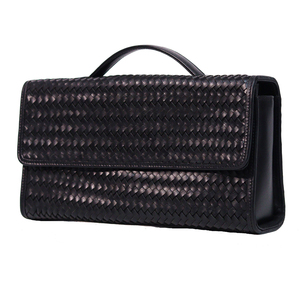 กระเป๋าคลัทช์หนังแท้ 100% ทอมือระดับพรีเมียม ดีไซน์ทรงแข็งแรง พร้อมหูหิ้วด้านบนสุดหรู เหมาะสำหรับแบรนด์หรู - Product Image 2