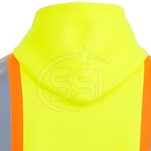 Sudadera de Seguridad Reflectante de Alta Visibilidad con Franjas Amarillas y Naranjas, Impermeable, ANSI Clase 2, Ropa de Trabajo para Uso Diurno y Nocturno - Product Image 5