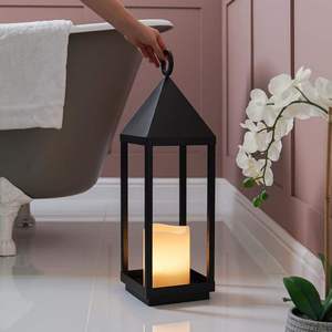 Lanterne marocaine en métal couleur noir mat verre avec cadre en fer pour la décoration de la maison ferme jardin à prix Discount - Product Image 6