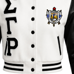 Chaqueta Bomber Corta de Satén Sigma Gamma Rho para Mujer, con Cierre Frontal, Estilo Sorority, Ropa Urbana Ligera y Moderna - Product Image 6