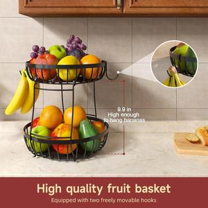 Contemporary Slatted Wire Mesh Fruit <b>Basket</b> Matte Black Powder Coated Metal Bowl Storage Vessel Dining <b>Table</b> Decor - Product Image 4