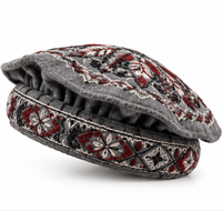 Penjualan Panas Topi Afghan Pria Cokelat Muda Wol Murni Pakol Tradisional Buatan Tangan Chitrali Topi Musim Dingin Lembut Hangat Penutup Kepala Pria Topi Afghan