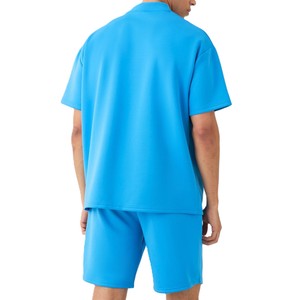 Ensemble chemise et short pour homme, 2 pièces, de haute qualité, imprimé logo, 100% coton respirant, pour l'été - Product Image 2
