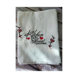 Serviettes de cuisine rectangulaires en coton 100% jetables à séchage rapide, personnalisées en gros, avec motifs floraux imprimés - Product Image 2