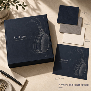 Caja acústica magnética SunGene Navy para auriculares supraaurales - Product Image 6