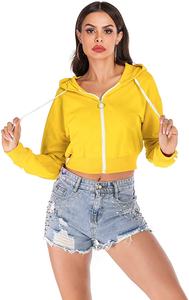 New Stylishcrop <b>Tops</b> <b>Set</b> <b>Short</b> Running <b>Set</b> Sleeves Superior Quality Plussize 100% Polyester Hooded for Women - Product Image 5