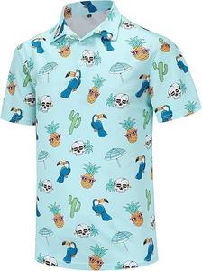 High Quality Printed Golf Polo <b>Tshirts</b> Mens <b>Polyester</b> Sport Breathable Hawaii PoloShirts - Product Image 4
