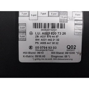 ชุดควบคุมประตูรถยนต์ S-class ปี 2005-2009 มือสอง ของแท้ รหัส A0038207326 - Product Image 5