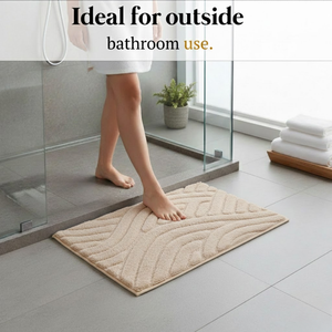 Tapis de sol de salle de bain en coton 100% à imprimé animal tufté avec dos antidérapant en caoutchouc |   Tapis de bain épais et doux pour la maison - Product Image 4
