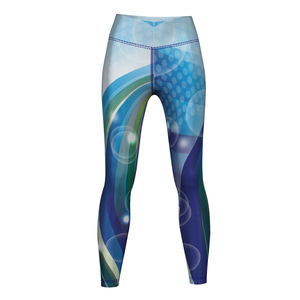 Leggings de sport anti-rétrécissement pour femmes, sublimation, vente en gros, leggings personnalisés imprimés avec poches, tissu doux en polyester et élasthanne - Product Image 2